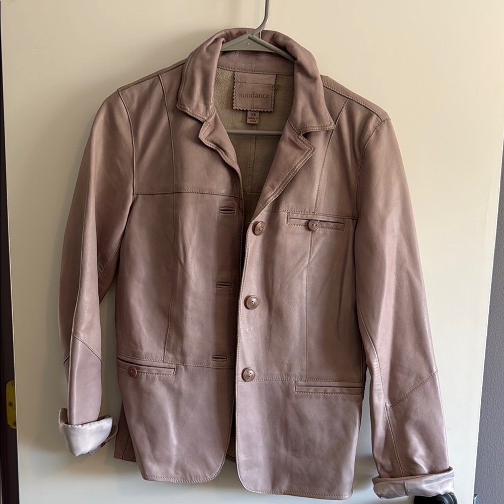 Sundance Pink Leather Jacket